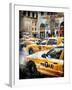 Instants of NY Series - Urban Scene with Yellow Taxis-Philippe Hugonnard-Framed Photographic Print