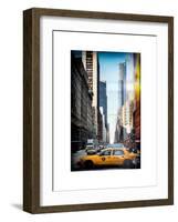 Instants of NY Series - Urban Scene with Yellow Taxis-Philippe Hugonnard-Framed Art Print