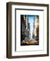 Instants of NY Series - Urban Scene with Yellow Taxis-Philippe Hugonnard-Framed Art Print