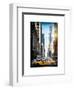 Instants of NY Series - Urban Scene with Yellow Taxis-Philippe Hugonnard-Framed Art Print