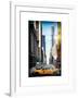 Instants of NY Series - Urban Scene with Yellow Taxis-Philippe Hugonnard-Framed Art Print