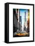 Instants of NY Series - Urban Scene with Yellow Taxis-Philippe Hugonnard-Framed Stretched Canvas