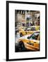 Instants of NY Series - Urban Scene with Yellow Taxis-Philippe Hugonnard-Framed Art Print