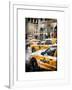 Instants of NY Series - Urban Scene with Yellow Taxis-Philippe Hugonnard-Framed Art Print