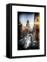 Instants of NY Series - Urban Snowy Winter Landscape-Philippe Hugonnard-Framed Stretched Canvas