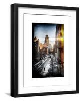 Instants of NY Series - Urban Snowy Winter Landscape-Philippe Hugonnard-Framed Art Print