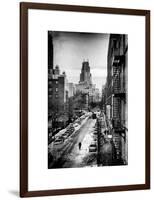 Instants of NY Series - Urban Snowy Winter Landscape-Philippe Hugonnard-Framed Art Print