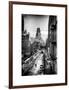 Instants of NY Series - Urban Snowy Winter Landscape-Philippe Hugonnard-Framed Art Print