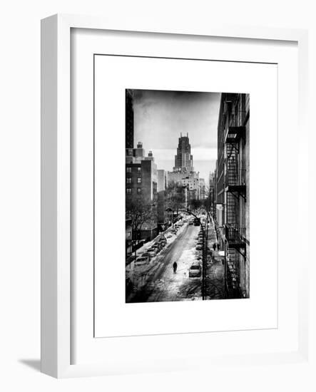 Instants of NY Series - Urban Snowy Winter Landscape-Philippe Hugonnard-Framed Art Print