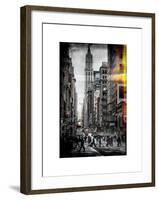 Instants of NY Series - Urban Street Scene in Broadway - Canal Street - Manhattan - New York-Philippe Hugonnard-Framed Art Print