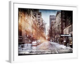 Instants of NY Series - Urban Street Scene in Winter-Philippe Hugonnard-Framed Photographic Print