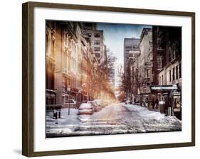 Instants of NY Series - Urban Street Scene in Winter-Philippe Hugonnard-Framed Photographic Print