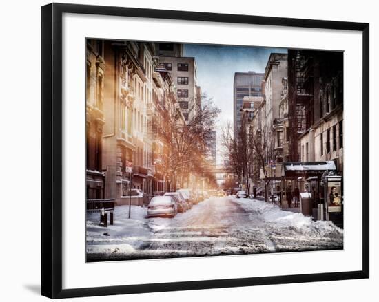 Instants of NY Series - Urban Street Scene in Winter-Philippe Hugonnard-Framed Photographic Print