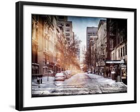 Instants of NY Series - Urban Street Scene in Winter-Philippe Hugonnard-Framed Photographic Print
