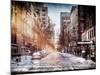 Instants of NY Series - Urban Street Scene in Winter-Philippe Hugonnard-Mounted Photographic Print
