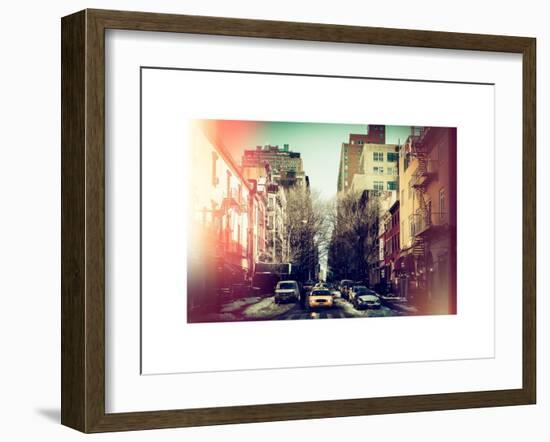 Instants of NY Series - Urban Street Scene of Manhattan in Winter-Philippe Hugonnard-Framed Art Print