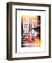 Instants of NY Series - Urban Street Scene with a Yellow Taxi in Winter-Philippe Hugonnard-Framed Art Print