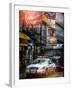 Instants of NY Series - Urban Street Scene with NYC Sheriff Car in Fulton Street-Philippe Hugonnard-Framed Photographic Print