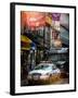 Instants of NY Series - Urban Street Scene with NYC Sheriff Car in Fulton Street-Philippe Hugonnard-Framed Photographic Print