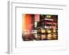 Instants of NY Series - Urban Street Scene with NYC Yellow Taxis - Cabs in Winter-Philippe Hugonnard-Framed Art Print