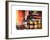 Instants of NY Series - Urban Street Scene with NYC Yellow Taxis - Cabs in Winter-Philippe Hugonnard-Framed Art Print