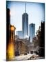 Instants of NY Series - Urban Street Scene with the One World Trade Center (1WTC) in Winter-Philippe Hugonnard-Mounted Photographic Print