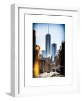 Instants of NY Series - Urban Street Scene with the One World Trade Center (1WTC) in Winter-Philippe Hugonnard-Framed Art Print