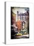 Instants of NY Series - Urban Street Scene with Yellow Taxi in Winter-Philippe Hugonnard-Stretched Canvas