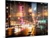 Instants of NY Series - Urban Street View on Avenue of the Americas by Night-Philippe Hugonnard-Mounted Photographic Print