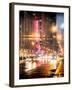 Instants of NY Series - Urban Street View on Avenue of the Americas by Night-Philippe Hugonnard-Framed Photographic Print