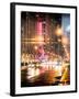 Instants of NY Series - Urban Street View on Avenue of the Americas by Night-Philippe Hugonnard-Framed Photographic Print