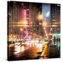 Instants of NY Series - Urban Street View on Avenue of the Americas by Night-Philippe Hugonnard-Stretched Canvas