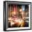 Instants of NY Series - Urban Street View on Avenue of the Americas by Night-Philippe Hugonnard-Framed Photographic Print