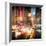 Instants of NY Series - Urban Street View on Avenue of the Americas by Night-Philippe Hugonnard-Framed Photographic Print