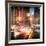 Instants of NY Series - Urban Street View on Avenue of the Americas by Night-Philippe Hugonnard-Framed Photographic Print