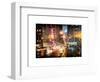 Instants of NY Series - Urban Street View on Avenue of the Americas by Night-Philippe Hugonnard-Framed Art Print