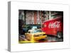 Instants of NY Series - Urban View with Yellow Taxi on Manhattan-Philippe Hugonnard-Stretched Canvas