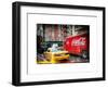 Instants of NY Series - Urban View with Yellow Taxi on Manhattan-Philippe Hugonnard-Framed Art Print