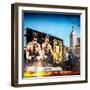 Instants of NY Series - Urban Winter Scene at Meatpacking District with Empire State Building View-Philippe Hugonnard-Framed Photographic Print