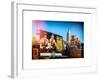 Instants of NY Series - Urban Winter Scene at Meatpacking District with Empire State Building View-Philippe Hugonnard-Framed Art Print