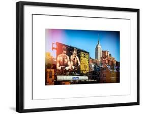 Instants of NY Series - Urban Winter Scene at Meatpacking District with Empire State Building View-Philippe Hugonnard-Framed Art Print