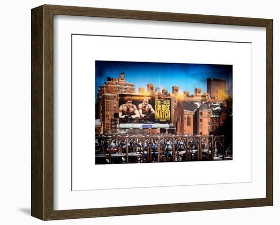 Instants of NY Series - Urban Winter Scene View at Meatpacking District-Philippe Hugonnard-Framed Art Print