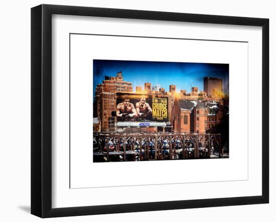 Instants of NY Series - Urban Winter Scene View at Meatpacking District-Philippe Hugonnard-Framed Art Print