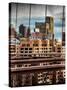 Instants of NY Series - View of Brooklyn Bridge of the Watchtower Building-Philippe Hugonnard-Stretched Canvas