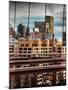 Instants of NY Series - View of Brooklyn Bridge of the Watchtower Building-Philippe Hugonnard-Mounted Photographic Print