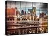 Instants of NY Series - View of Brooklyn Bridge of the Watchtower Building-Philippe Hugonnard-Stretched Canvas