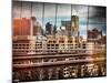 Instants of NY Series - View of Brooklyn Bridge of the Watchtower Building-Philippe Hugonnard-Mounted Photographic Print