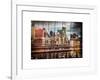 Instants of NY Series - View of Brooklyn Bridge of the Watchtower Building-Philippe Hugonnard-Framed Art Print