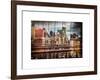 Instants of NY Series - View of Brooklyn Bridge of the Watchtower Building-Philippe Hugonnard-Framed Art Print