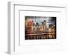 Instants of NY Series - View of Brooklyn Bridge of the Watchtower Building-Philippe Hugonnard-Framed Art Print
